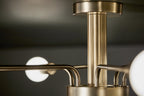 KICHLER 52602CPZ Ocala 41.25 Inch 6 Light Flush Mount With Clear Crystal In Champagne Bronze