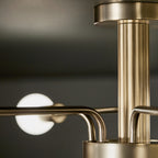 KICHLER 52602CPZ Ocala 41.25 Inch 6 Light Flush Mount With Clear Crystal In Champagne Bronze