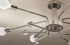 KICHLER 52602PN Ocala 41.25 Inch 6 Light Flush Mount With Clear Crystal In Polished Nickel