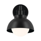 KICHLER 52601BK Niva 11.25 Inch 1 Light Convertible Semi Flush With Satin Etched Cased Opal Glass In Black