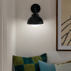KICHLER 52601BK Niva 11.25 Inch 1 Light Convertible Semi Flush With Satin Etched Cased Opal Glass In Black