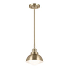 KICHLER 52601CPZ Niva 11.25 Inch 1 Light Convertible Semi Flush With Satin Etched Cased Opal Glass In Champagne Bronze