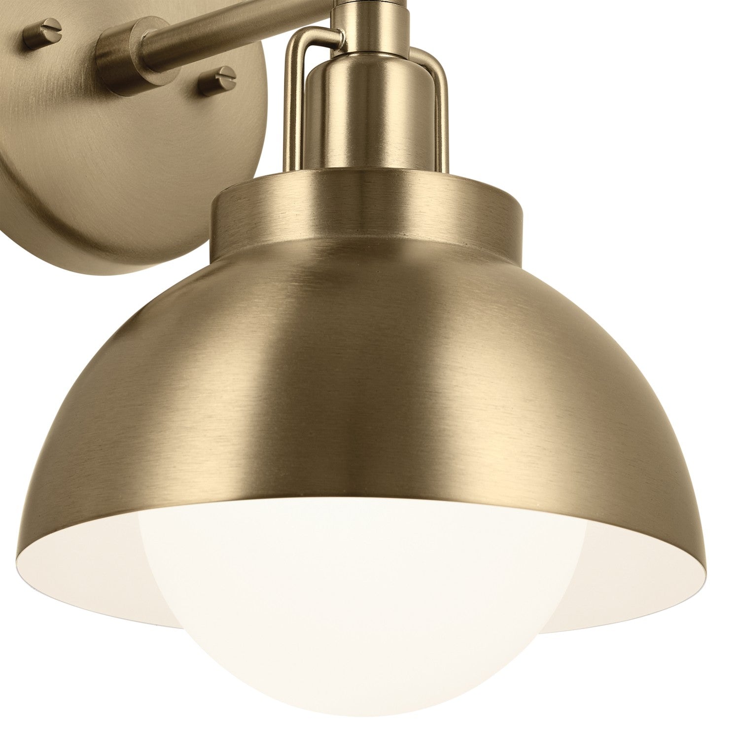 KICHLER 52601CPZ Niva 11.25 Inch 1 Light Convertible Semi Flush With Satin Etched Cased Opal Glass In Champagne Bronze