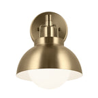 KICHLER 52601CPZ Niva 11.25 Inch 1 Light Convertible Semi Flush With Satin Etched Cased Opal Glass In Champagne Bronze