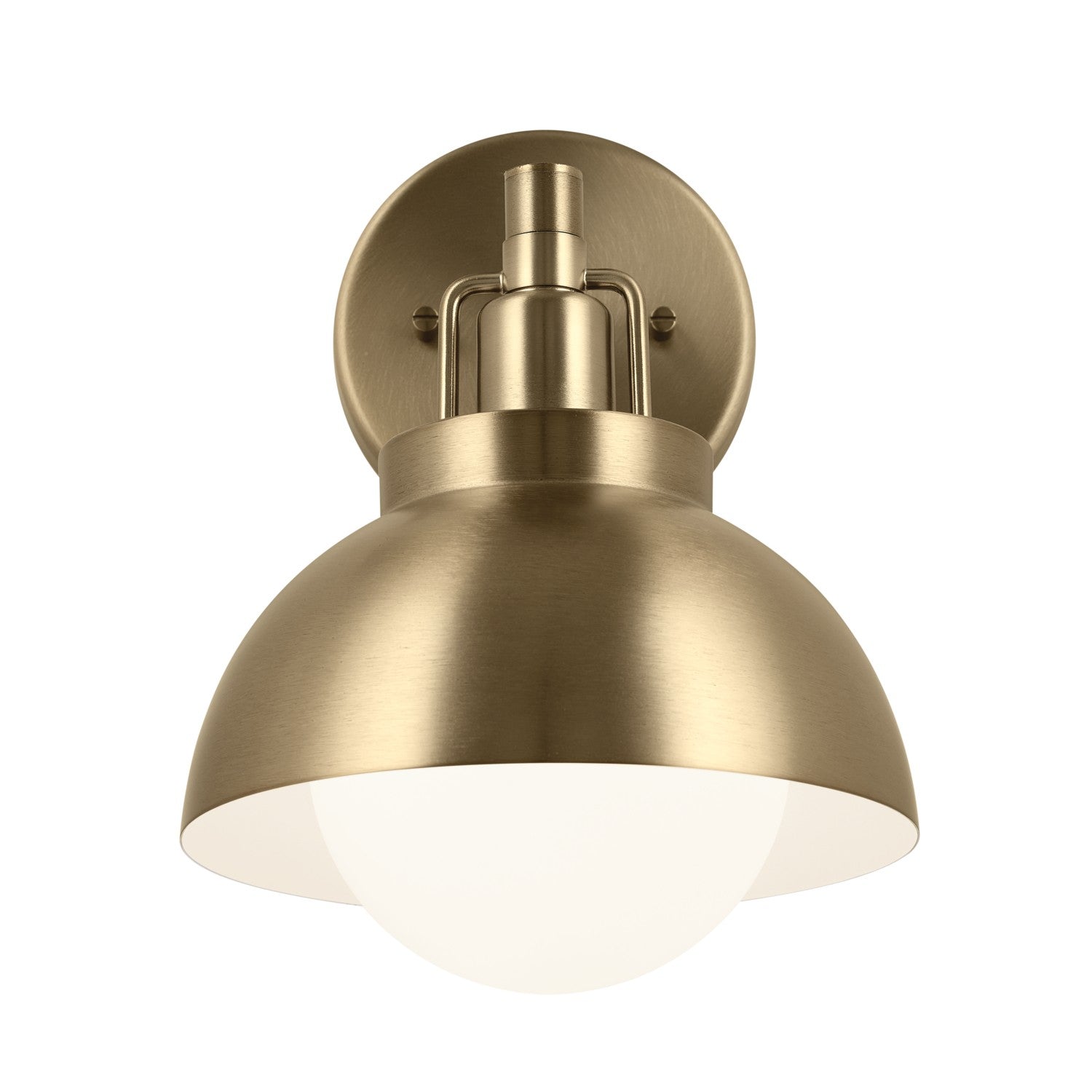 KICHLER 52601CPZ Niva 11.25 Inch 1 Light Convertible Semi Flush With Satin Etched Cased Opal Glass In Champagne Bronze