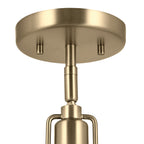 KICHLER 52601CPZ Niva 11.25 Inch 1 Light Convertible Semi Flush With Satin Etched Cased Opal Glass In Champagne Bronze