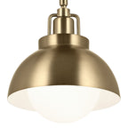 KICHLER 52601CPZ Niva 11.25 Inch 1 Light Convertible Semi Flush With Satin Etched Cased Opal Glass In Champagne Bronze