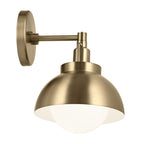 KICHLER 52601CPZ Niva 11.25 Inch 1 Light Convertible Semi Flush With Satin Etched Cased Opal Glass In Champagne Bronze