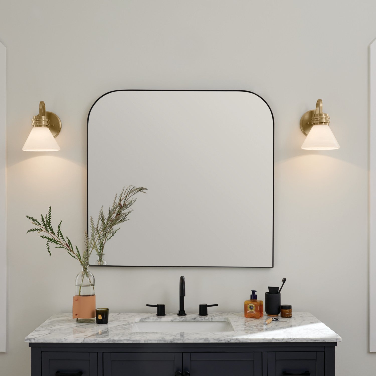 KICHLER 55153CPZ Farum 9.5 Inch 1 Light Wall Sconce With Opal Glass In Champagne Bronze