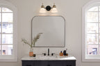 KICHLER 55154BK Farum 19.25 Inch 2 Light Vanity With Opal Glass In Black With Champagne Bronze