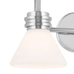 KICHLER 55154CH Farum 19.25 Inch 2 Light Vanity With Opal Glass In Chrome