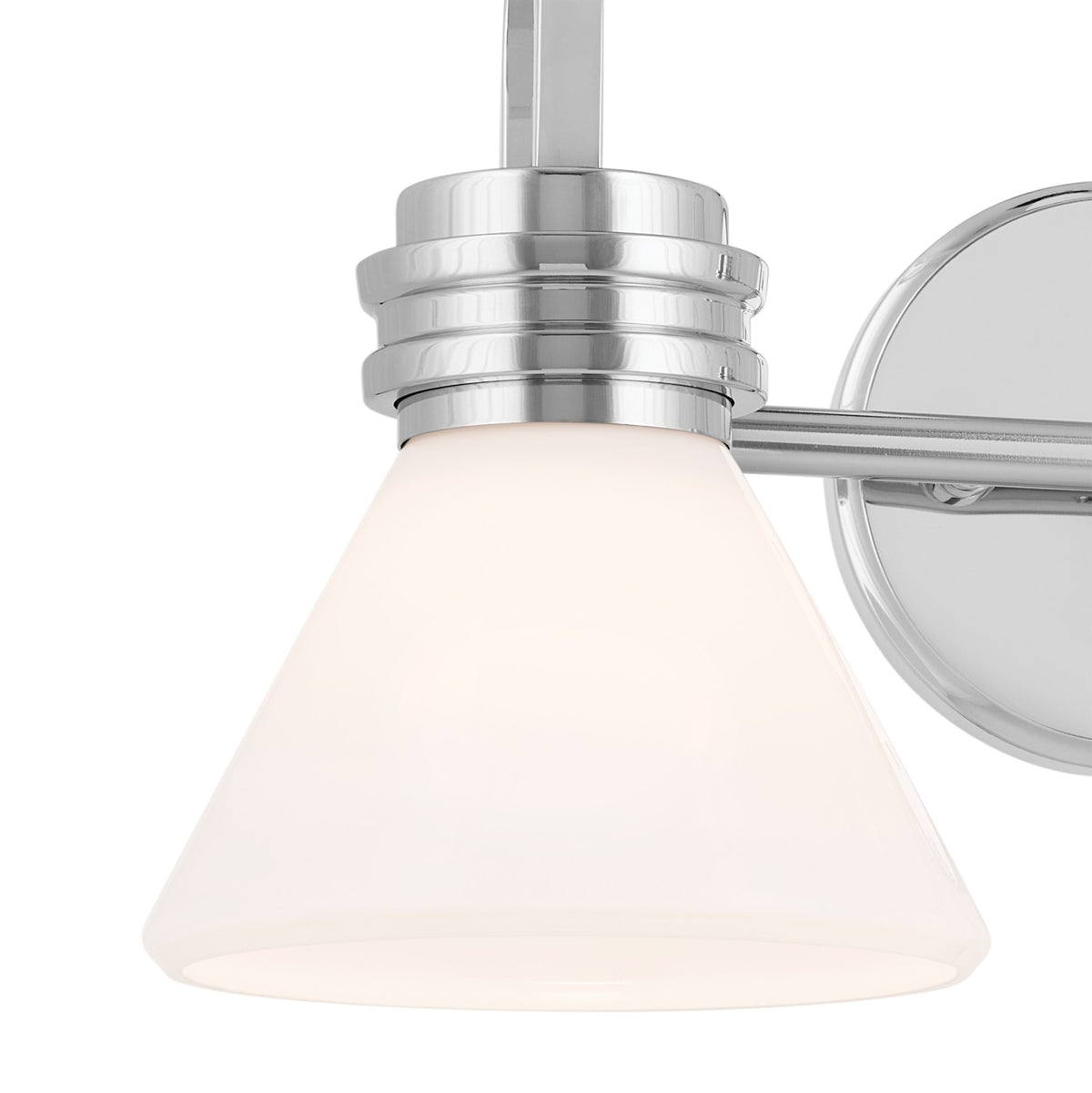 KICHLER 55154CH Farum 19.25 Inch 2 Light Vanity With Opal Glass In Chrome