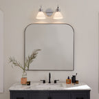 KICHLER 55154CH Farum 19.25 Inch 2 Light Vanity With Opal Glass In Chrome