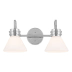 KICHLER 55154CH Farum 19.25 Inch 2 Light Vanity With Opal Glass In Chrome