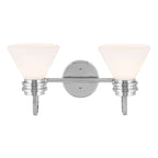 KICHLER 55154CH Farum 19.25 Inch 2 Light Vanity With Opal Glass In Chrome