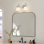KICHLER 55154CH Farum 19.25 Inch 2 Light Vanity With Opal Glass In Chrome