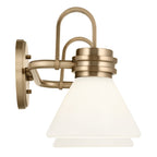KICHLER 55154CPZ Farum 19.25 Inch 2 Light Vanity With Opal Glass In Champagne Bronze