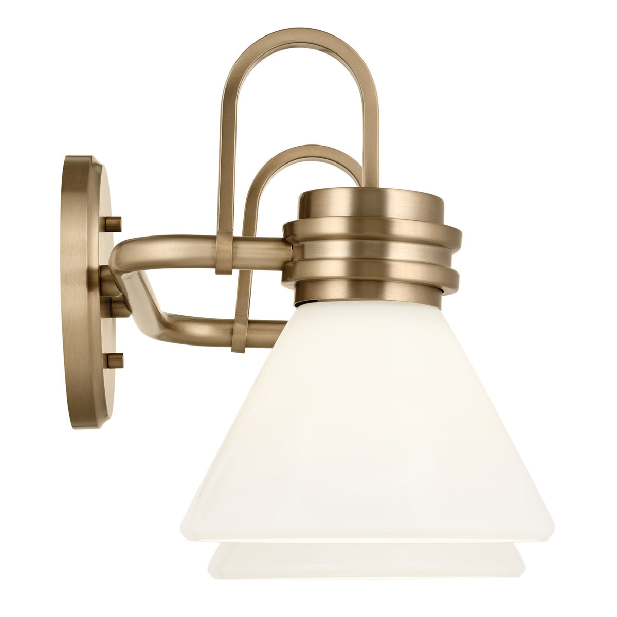 KICHLER 55154CPZ Farum 19.25 Inch 2 Light Vanity With Opal Glass In Champagne Bronze