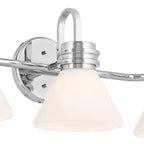 KICHLER 55155CH Farum 26 Inch 3 Light Vanity With Opal Glass In Chrome