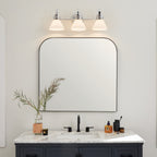 KICHLER 55155CH Farum 26 Inch 3 Light Vanity With Opal Glass In Chrome