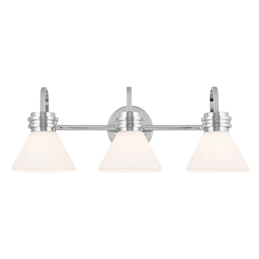 KICHLER 55155CH Farum 26 Inch 3 Light Vanity With Opal Glass In Chrome