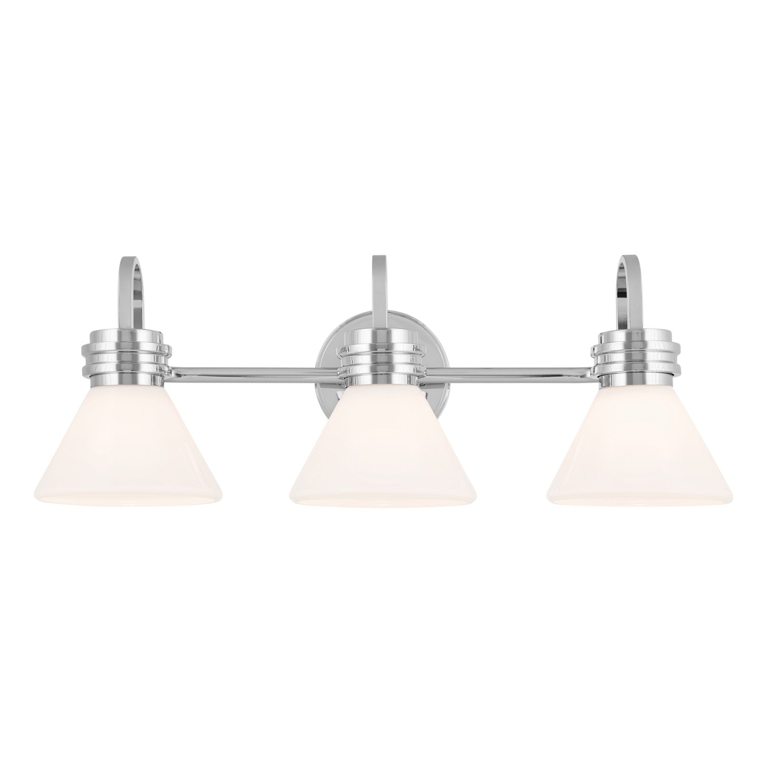 KICHLER 55155CH Farum 26 Inch 3 Light Vanity With Opal Glass In Chrome