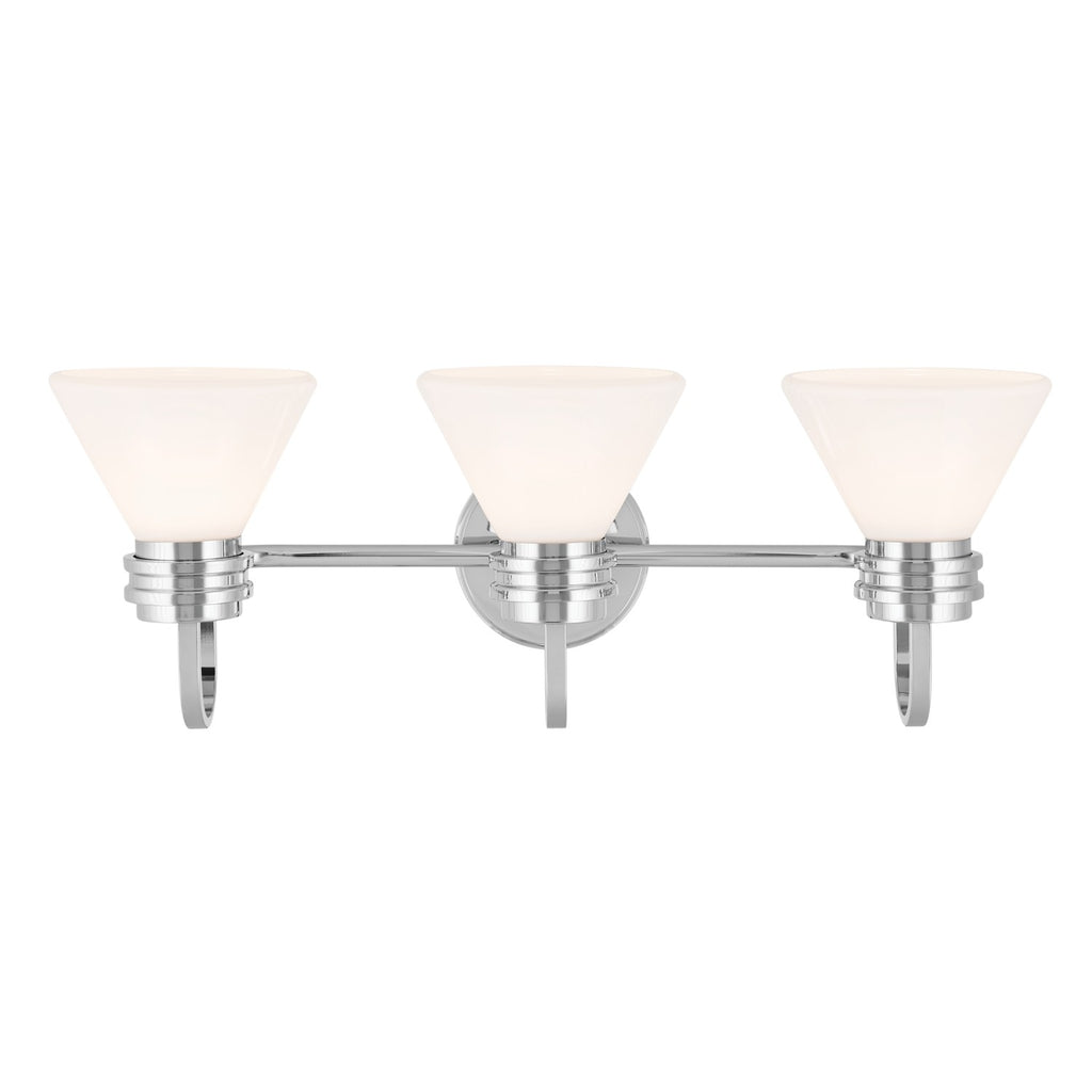 KICHLER 55155CH Farum 26 Inch 3 Light Vanity With Opal Glass In Chrome
