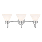 KICHLER 55155CH Farum 26 Inch 3 Light Vanity With Opal Glass In Chrome