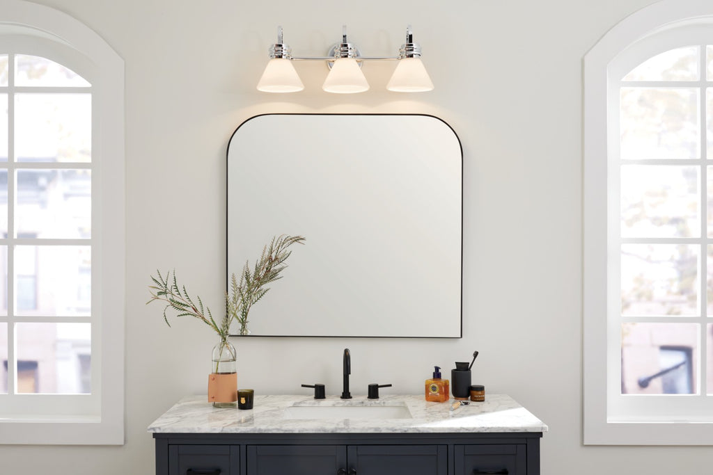 KICHLER 55155CH Farum 26 Inch 3 Light Vanity With Opal Glass In Chrome