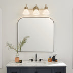 KICHLER 55155CPZ Farum 26 Inch 3 Light Vanity With Opal Glass In Champagne Bronze
