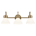 KICHLER 55155CPZ Farum 26 Inch 3 Light Vanity With Opal Glass In Champagne Bronze