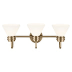 KICHLER 55155CPZ Farum 26 Inch 3 Light Vanity With Opal Glass In Champagne Bronze