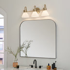 KICHLER 55155CPZ Farum 26 Inch 3 Light Vanity With Opal Glass In Champagne Bronze