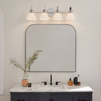 KICHLER 55156CH Farum 34 Inch 4 Light Vanity With Opal Glass In Chrome