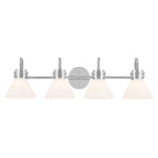 KICHLER 55156CH Farum 34 Inch 4 Light Vanity With Opal Glass In Chrome
