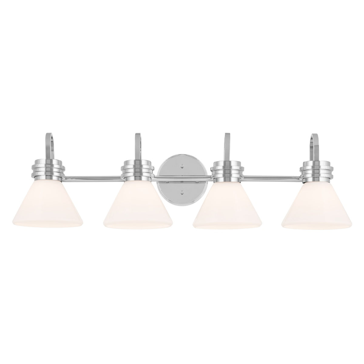 KICHLER 55156CH Farum 34 Inch 4 Light Vanity With Opal Glass In Chrome