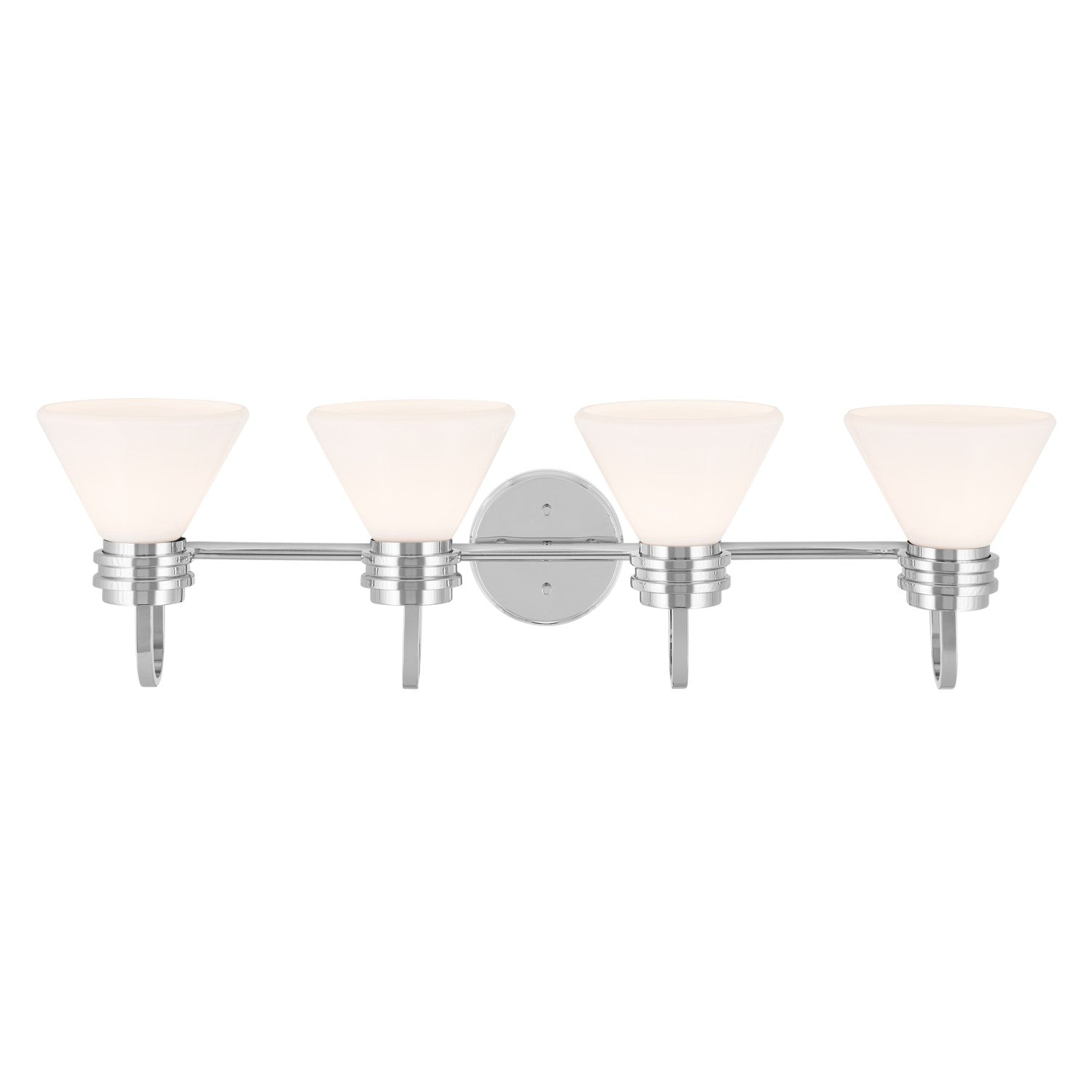 KICHLER 55156CH Farum 34 Inch 4 Light Vanity With Opal Glass In Chrome