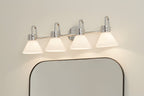 KICHLER 55156CH Farum 34 Inch 4 Light Vanity With Opal Glass In Chrome