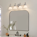KICHLER 55156CH Farum 34 Inch 4 Light Vanity With Opal Glass In Chrome