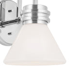 KICHLER 55153CH Farum 9.5 Inch 1 Light Wall Sconce With Opal Glass In Chrome