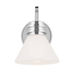 KICHLER 55153CH Farum 9.5 Inch 1 Light Wall Sconce With Opal Glass In Chrome