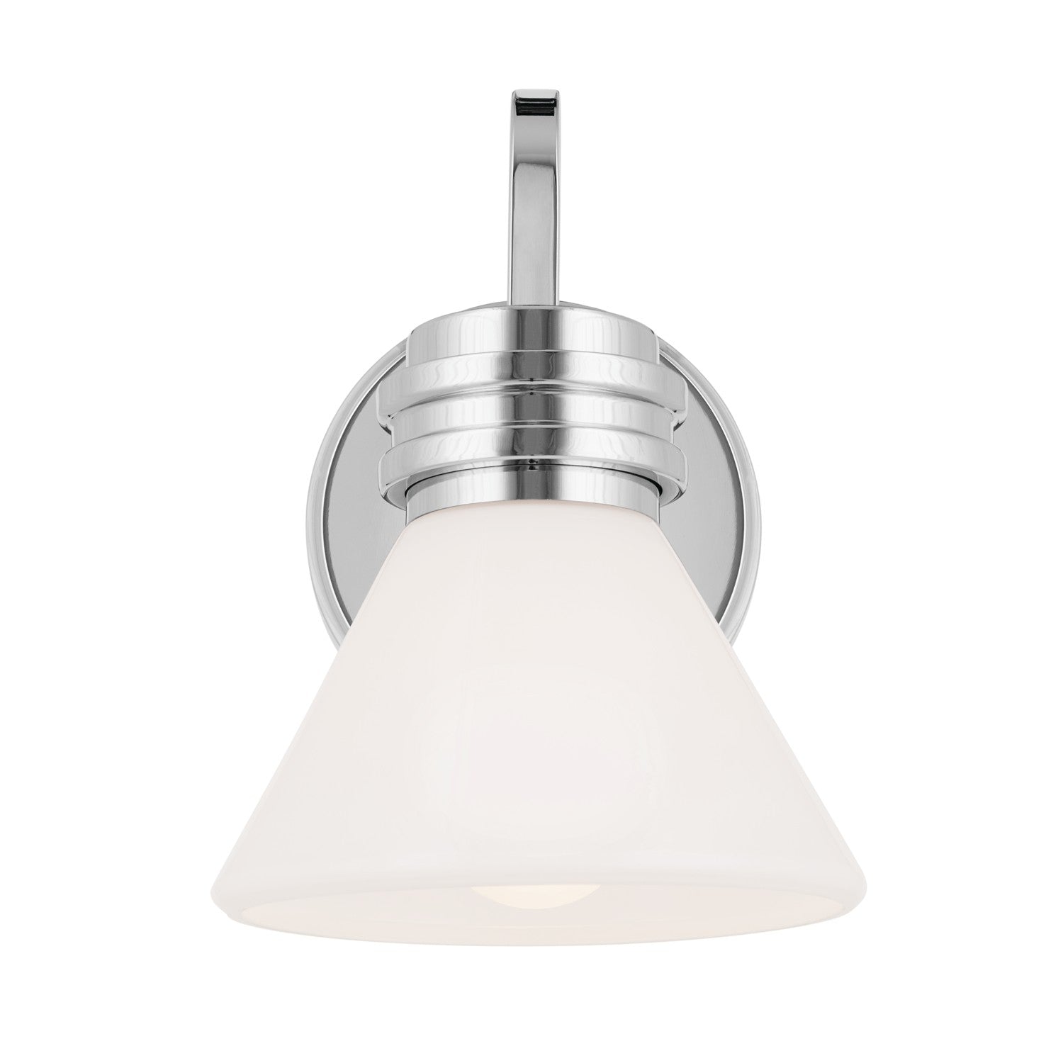 KICHLER 55153CH Farum 9.5 Inch 1 Light Wall Sconce With Opal Glass In Chrome