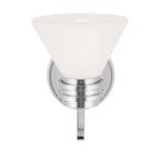KICHLER 55153CH Farum 9.5 Inch 1 Light Wall Sconce With Opal Glass In Chrome