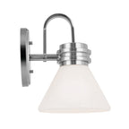 KICHLER 55153CH Farum 9.5 Inch 1 Light Wall Sconce With Opal Glass In Chrome