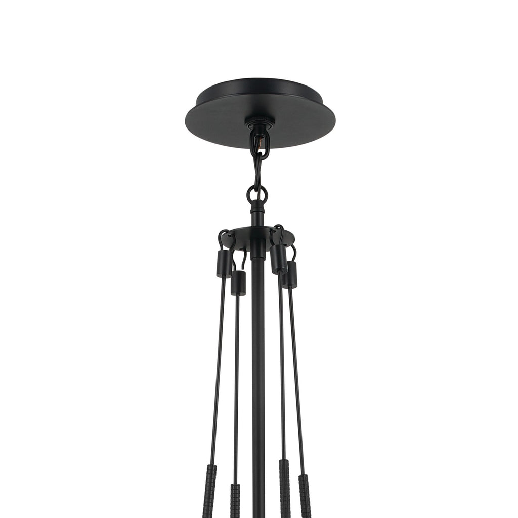 KICHLER 52581BK Albers 18.25 Inch 1 Light Pendant With Opal Glass In Black