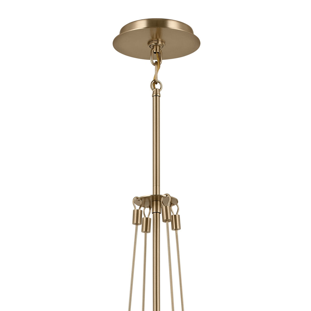 KICHLER 52581CPZ Albers 18.25 Inch 1 Light Pendant With Opal Glass In Champagne Bronze
