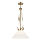 KICHLER 52581CPZ Albers 18.25 Inch 1 Light Pendant With Opal Glass In Champagne Bronze