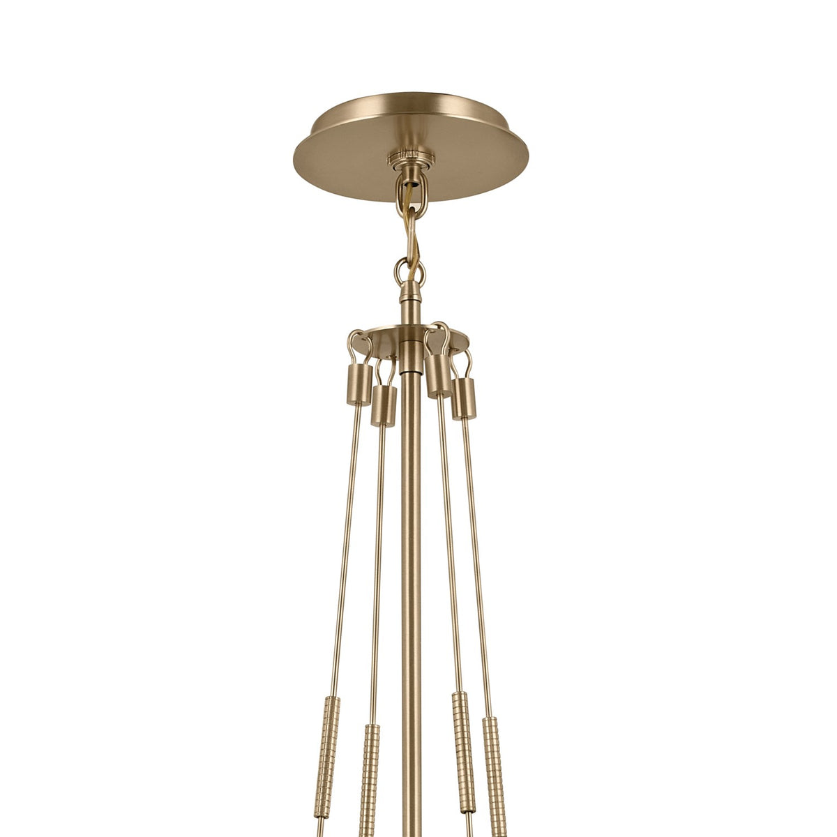 KICHLER 52581CPZ Albers 18.25 Inch 1 Light Pendant With Opal Glass In Champagne Bronze