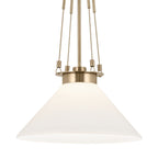 KICHLER 52581CPZ Albers 18.25 Inch 1 Light Pendant With Opal Glass In Champagne Bronze