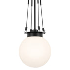 KICHLER 52582BK Albers 10.5 Inch 1 Light Pendant With Opal Glass In Black